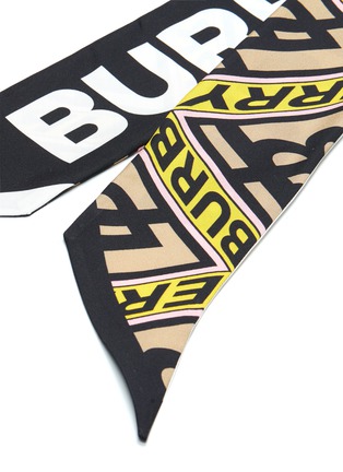 Detail View - Click To Enlarge - BURBERRY - TB Diamond' ribbon silk scarf