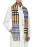 Figure View - Click To Enlarge - BURBERRY - Vintage giant check cashmere wool blend scarf
