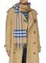 Figure View - Click To Enlarge - BURBERRY - Giant check cashmere scarf