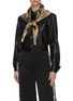 Figure View - Click To Enlarge - BURBERRY - Check leopard archive print silk scarf