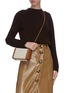Front View - Click To Enlarge - MARK CROSS - 'Grace' leather canvas box belt bag