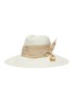 Main View - Click To Enlarge - SENSI STUDIO - Double twist stripe band toquilla straw Panama hat