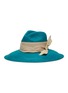 Main View - Click To Enlarge - SENSI STUDIO - Long brim double twist stripe band toquilla straw Panama hat