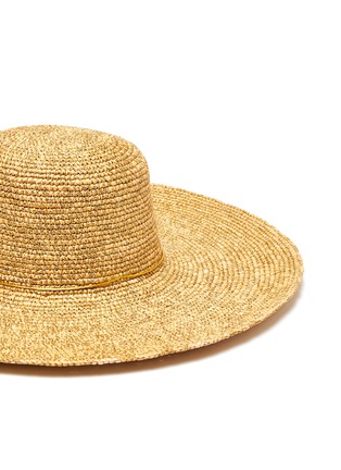 Detail View - Click To Enlarge - SENSI STUDIO - Lady Ibiza Dorado' toquilla straw embellished hat