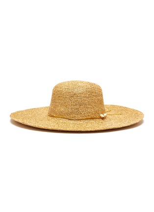 Main View - Click To Enlarge - SENSI STUDIO - Lady Ibiza Dorado' toquilla straw embellished hat