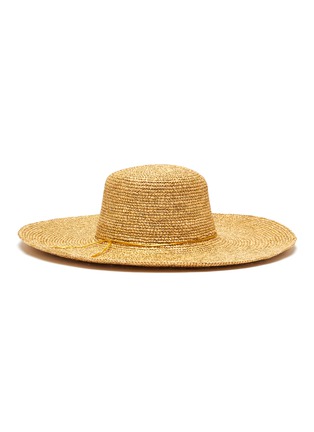 Figure View - Click To Enlarge - SENSI STUDIO - Lady Ibiza Dorado' toquilla straw embellished hat