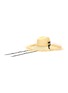 Figure View - Click To Enlarge - SENSI STUDIO - Frayed long brim band trimmed toquilla straw Panama hat