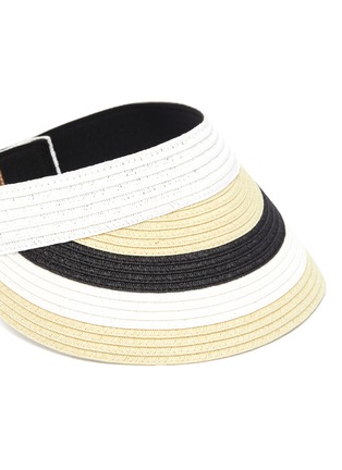 Detail View - Click To Enlarge - SENSI STUDIO - Stripe braided paper visor