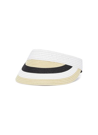Main View - Click To Enlarge - SENSI STUDIO - Stripe braided paper visor