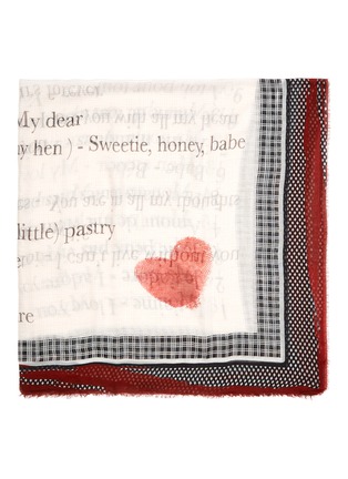 Detail View - Click To Enlarge - FALIERO SARTI - 'Love You' cashmere blend scarf