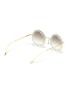 Figure View - Click To Enlarge - CHLOÉ - Oversized angular frame metal sunglasses