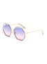 Main View - Click To Enlarge - CHLOÉ - 'Poppy' octagon cutout metal frame sunglasses