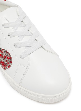 Detail View - Click To Enlarge - WINK - 'Milkshake' heart stud embellished kids sneakers
