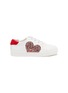Main View - Click To Enlarge - WINK - 'Milkshake' heart stud embellished kids sneakers