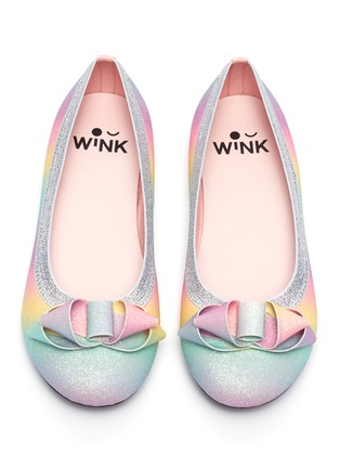 Figure View - Click To Enlarge - WINK - Soda Pop Toddlers/Kids Glittered Ballerina Flats