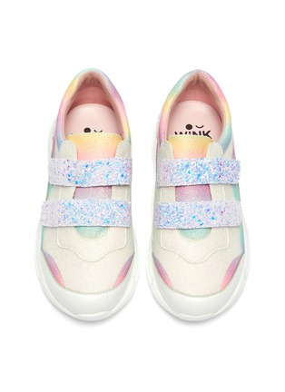 Figure View - Click To Enlarge - WINK - Lollipop Toddlers/Kids Glittered Sneakers