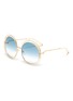Main View - Click To Enlarge - CHLOÉ - Carlina' twisted round metal frame sunglasses