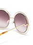 Detail View - Click To Enlarge - CHLOÉ - Carlina' twisted round metal frame sunglasses