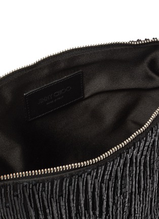 Detail View - Click To Enlarge - JIMMY CHOO - 'Callie' wristlet beaded fringe clutch