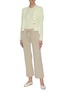 Figure View - Click To Enlarge - CRUSH COLLECTION - Metallic button silk-blend cardigan