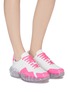 Figure View - Click To Enlarge - JIMMY CHOO - x YK Jeong diamond trail contrast counter sneakers