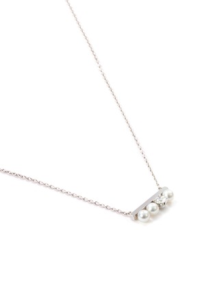 Detail View - Click To Enlarge - TASAKI - 'Balance' diamond akoya pearl 18k white gold pendant necklace