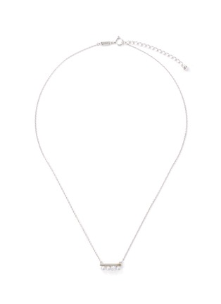 Main View - Click To Enlarge - TASAKI - 'Balance' diamond akoya pearl 18k white gold pendant necklace