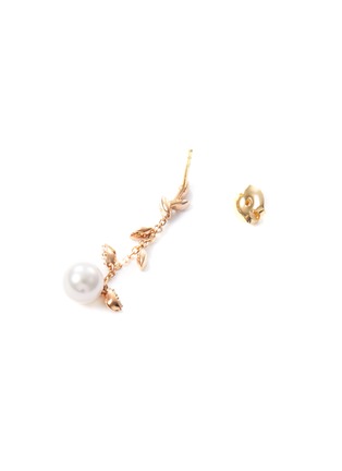 Detail View - Click To Enlarge - TASAKI - 'Kugel' diamond akoya pearl 18k rose gold earrings