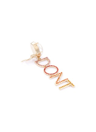 Detail View - Click To Enlarge - BIJOUX DE FAMILLE - 'Don’t worry' faux pearl crystal earrings