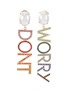 Main View - Click To Enlarge - BIJOUX DE FAMILLE - 'Don’t worry' faux pearl crystal earrings