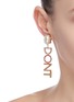 Figure View - Click To Enlarge - BIJOUX DE FAMILLE - 'Don’t worry' faux pearl crystal earrings