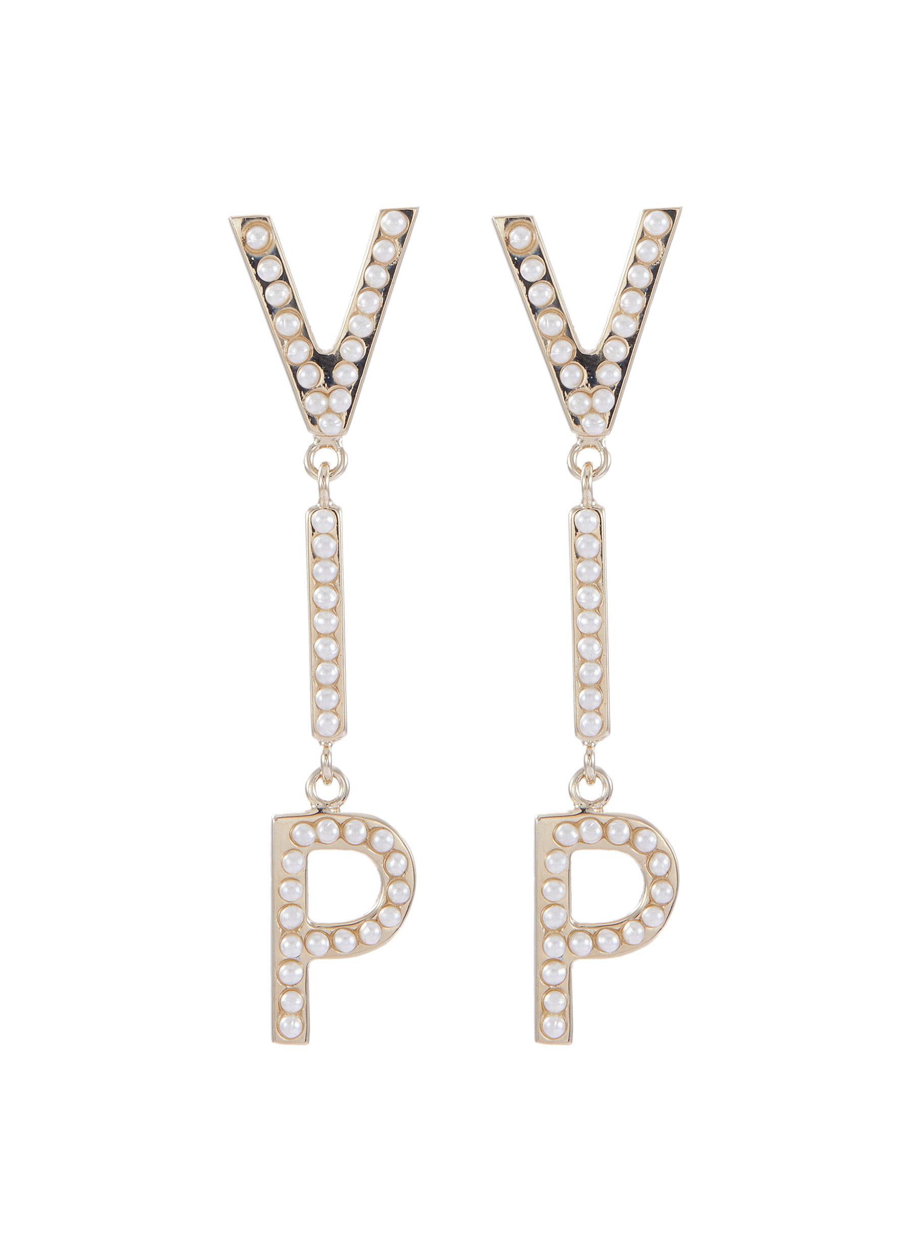Bijoux De Famille 'vip' Faux Pearl Earrings In Metallic