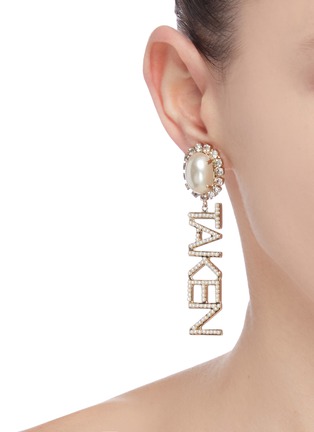 Figure View - Click To Enlarge - BIJOUX DE FAMILLE - 'Taken' faux pearl earrings