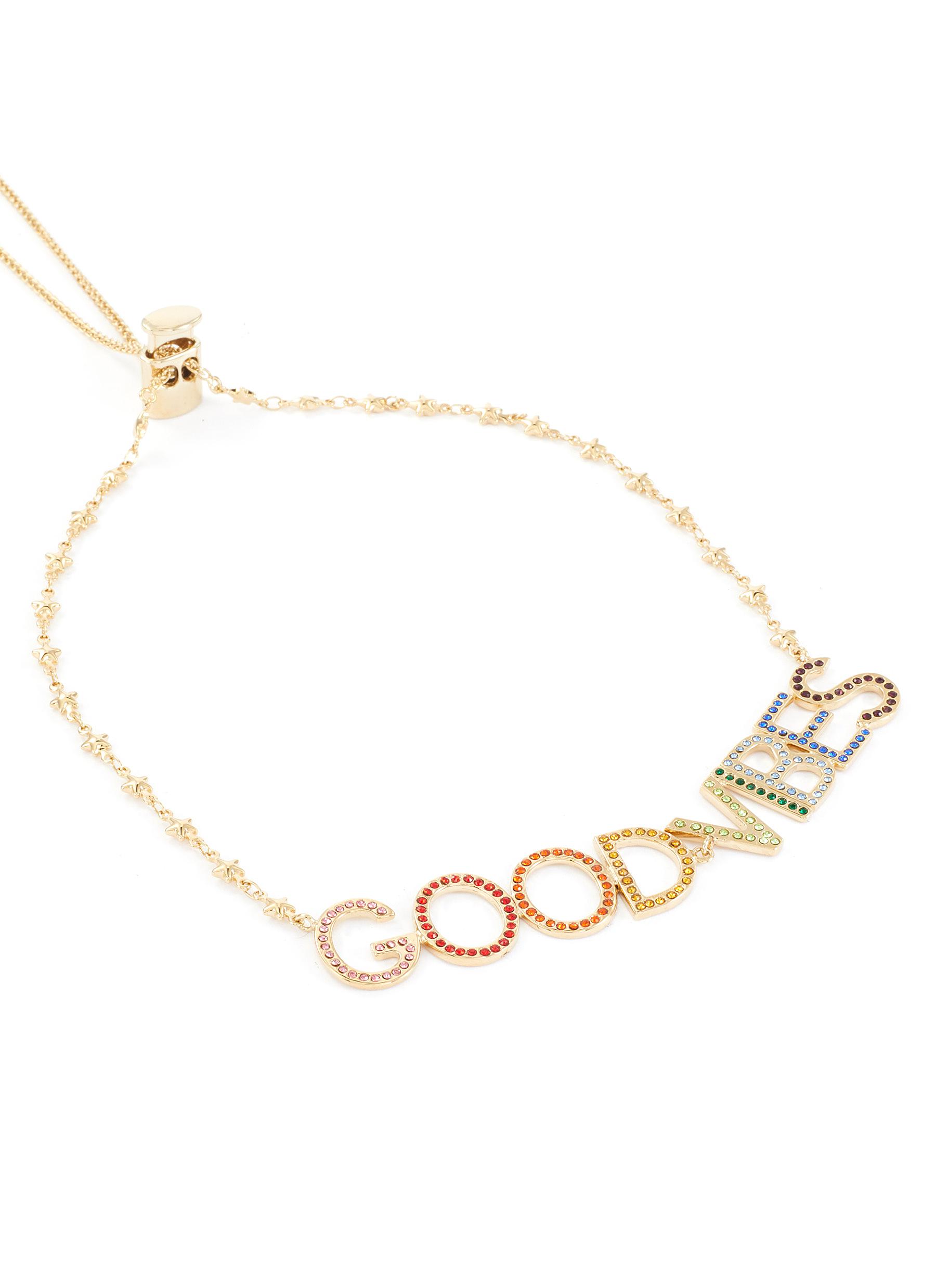 BIJOUX DE FAMILLE 'GOOD VIBES' CRYSTAL NECKLACE