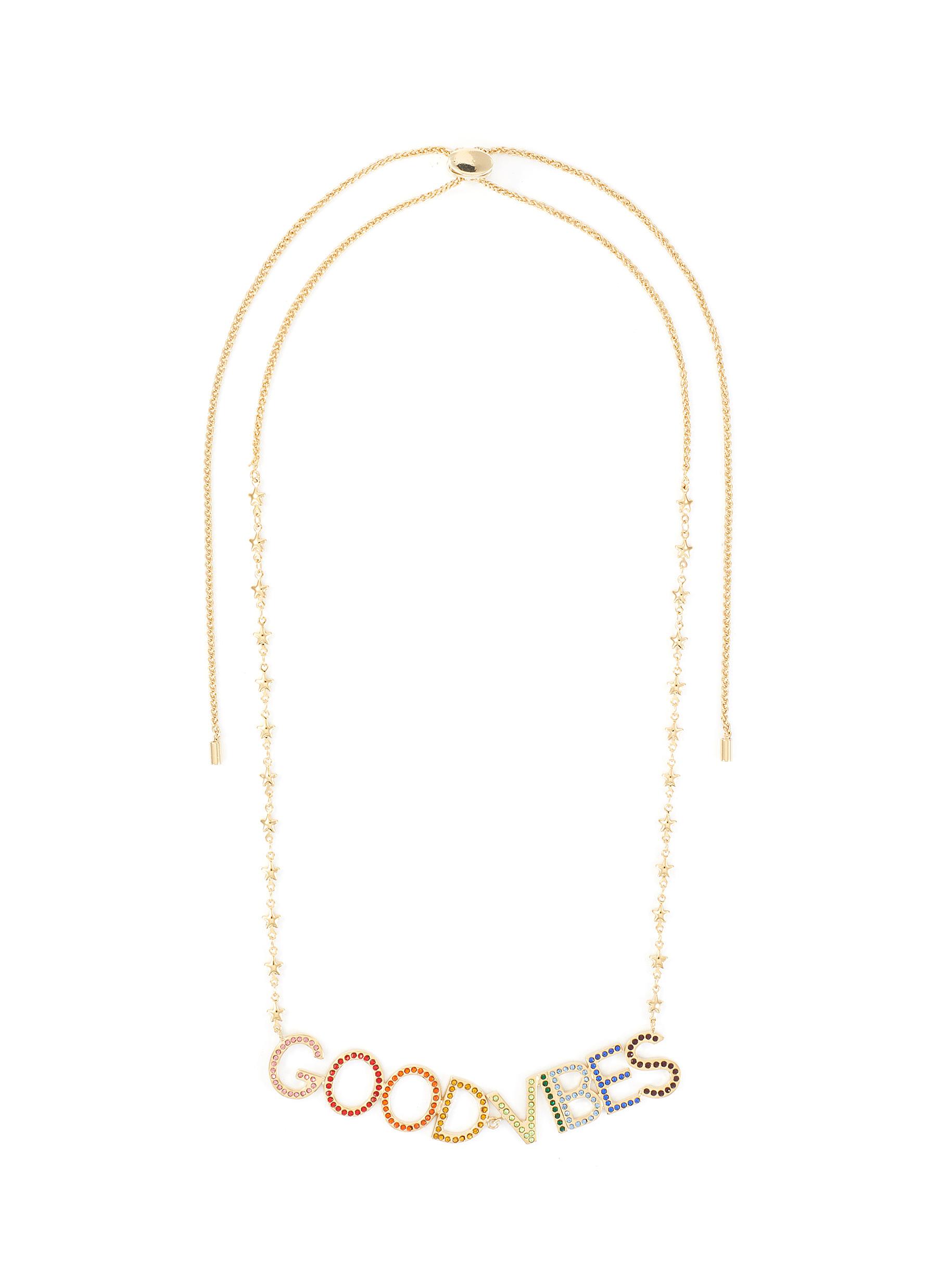 BIJOUX DE FAMILLE 'GOOD VIBES' CRYSTAL NECKLACE