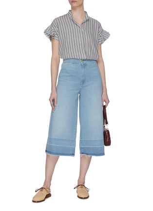 Figure View - Click To Enlarge - FRAME - Light Wash Culotte Jeans