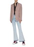 Figure View - Click To Enlarge - FRAME - 'Le Pixie High Flare Hr' light wash released hem jeans