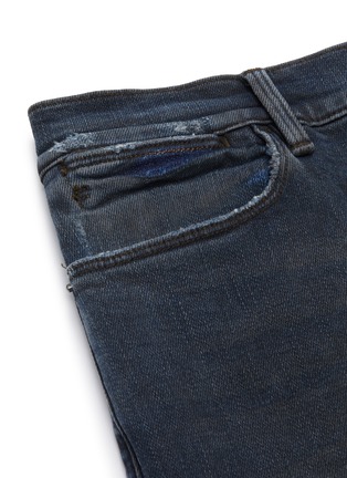  - FRAME - 'Le High Skinny Hr' dark wash raw edge jeans