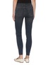 Back View - Click To Enlarge - FRAME - 'Le High Skinny Hr' dark wash raw edge jeans