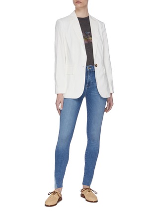 Figure View - Click To Enlarge - FRAME - Raw Edge Skinny Jeans