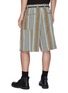 Back View - Click To Enlarge - JIL SANDER - Belted stripe shorts