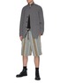 Figure View - Click To Enlarge - JIL SANDER - Belted stripe shorts