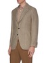 Front View - Click To Enlarge - TOMORROWLAND - Houndstooth Print Tweed Blazer