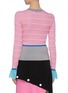 Back View - Click To Enlarge - ZI II CI IEN - Contrast waist cuff panel cut out knit top