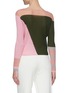 Back View - Click To Enlarge - ZI II CI IEN - Round neck ribbed colourblock panel top