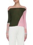 Main View - Click To Enlarge - ZI II CI IEN - Round neck ribbed colourblock panel top