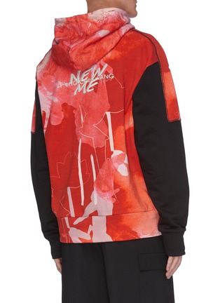 Back View - Click To Enlarge - FENG CHEN WANG - x Lane Crawford Graphic print panelled hoodie