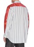 Back View - Click To Enlarge - FENG CHEN WANG - x Lane Crawford Graphic print stripe panelled shirt