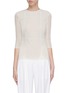 Main View - Click To Enlarge - SWAYING - Raw edge topstitch sheer top