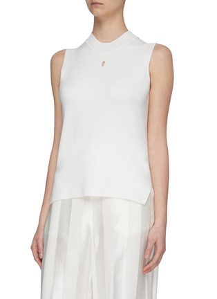 Detail View - Click To Enlarge - SWAYING - Necklace detail sleeveless knit top